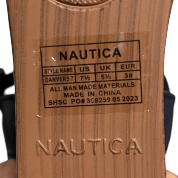 NAUTICA - NWT - SIZE 7.5 - THE DANVERS 7 STYLE - NAVY PLATFORM SANDALS - S6 - Picture 14 of 14